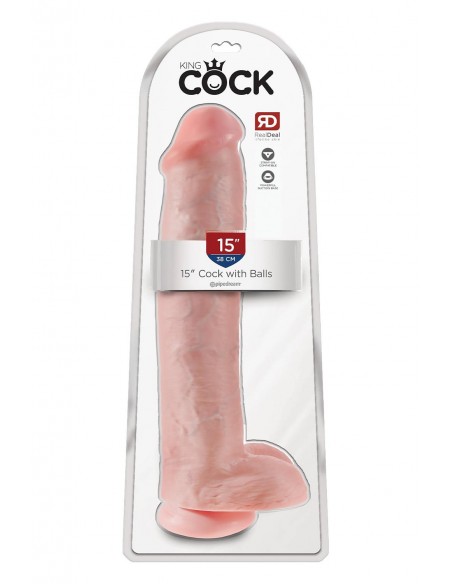 KING COCK 15 INCH COCK WITH BALLS LIGHT