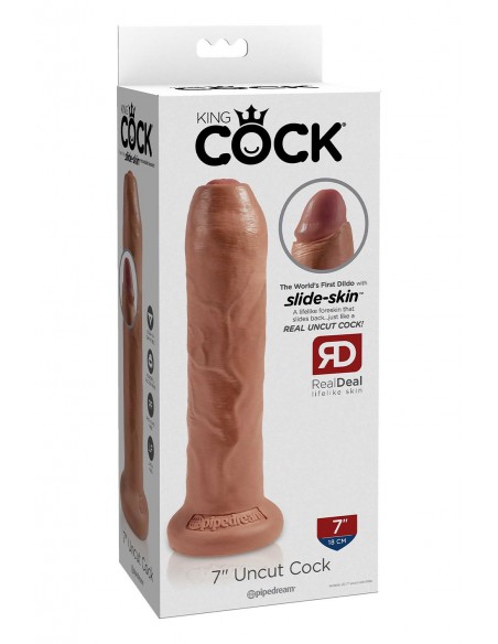 KING COCK 7 INCH UNCUT TAN