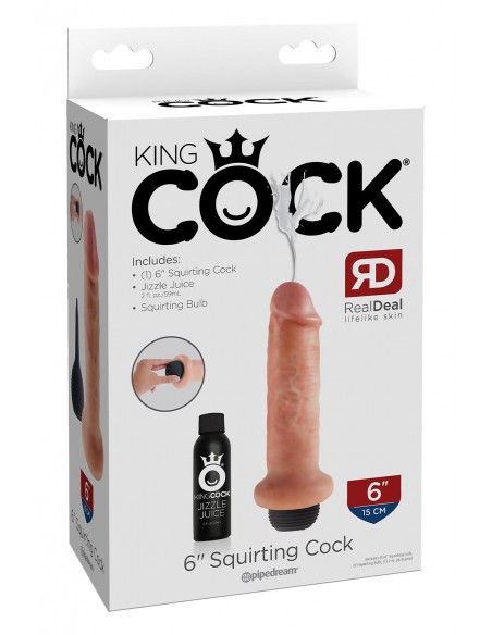 KING COCK 6 INCH SQUIRTING COCK LIGHT