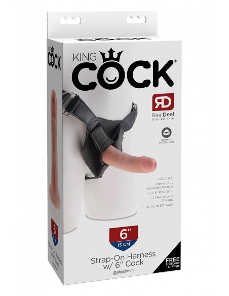 KING COCK STRAP ON HARNESS WITH 6 INCH COCK LIGHT