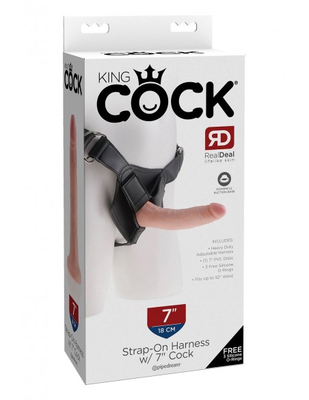 KING COCK STRAP ON HARNESS WITH 7 INCH COCK LIGHT