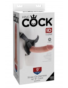 KING COCK STRAP ON HARNESS WITH 9 INCH COCK LIGHT 2