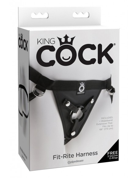KING COCK FIT RITE HARNESS BLACK