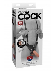 KING COCK 10 INCH HOLLOW STRAP ON SUSPENDER SYSTEM LIGHT 2