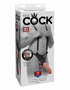 KING COCK 11 INCH HOLLOW STRAP ON SUSPENDER SYSTEM LIGHT 2