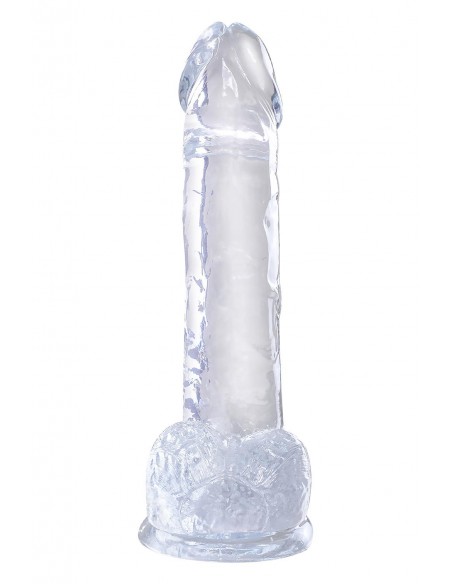 KING COCK CLEAR 7 INCH COCK WITH BALLS CLEAR