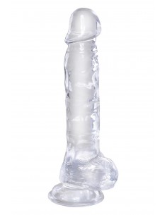 KING COCK CLEAR 8 INCH COCK WITH BALLS CLEAR