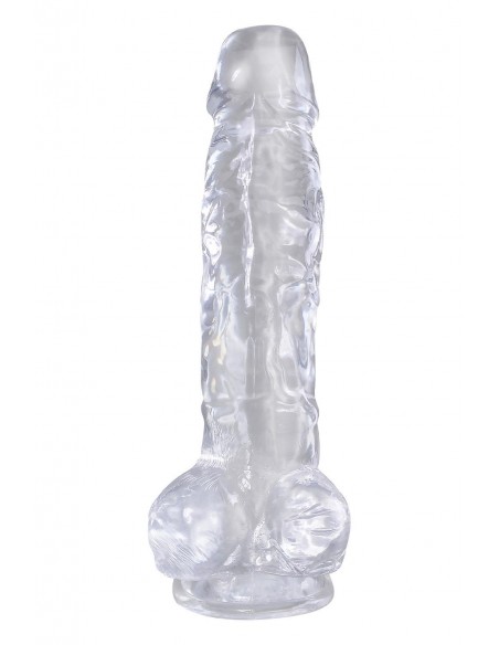 KING COCK CLEAR 8 INCH COCK WITH BALLS CLEAR