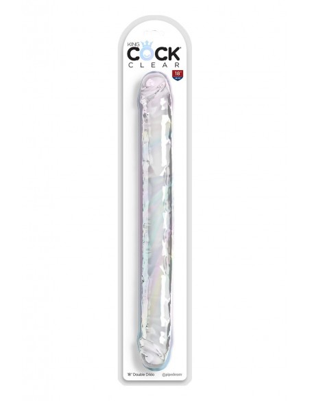 KING COCK CLEAR 18 INCH DOUBLE DILDO CLEAR