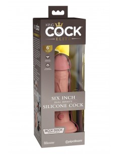 KING COCK ELITE 6 INCH DUAL DENSITY SILICONE COCK LIGHT 2