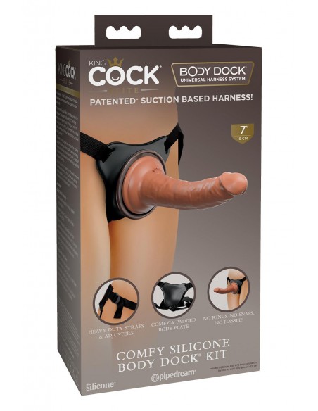 KING COCK ELITE COMFY SILICONE BODY DOCK KIT BLACK