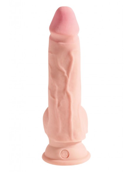 KING COCK PLUS 7.5 INCH TRIPLE DENSITY COCK WITH BALLS LIGHT