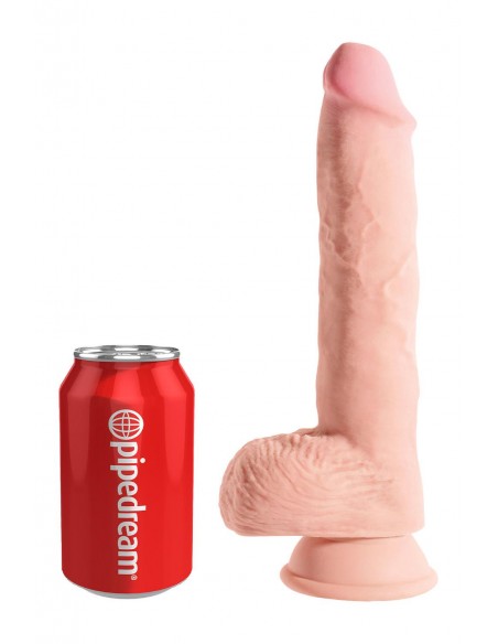 KING COCK PLUS 10 INCH TRIPLE DENSITY FAT COCK WITH BALLS LIGHT