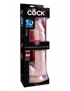 KING COCK PLUS 12 INCH TRIPLE DENSITY COCK WITH BALLS LIGHT 2