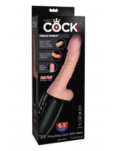 KING COCK PLUS 6.5 INCH THRUSTING COCK WITH BALLS - TRIPLE THREAT LIGHT 2