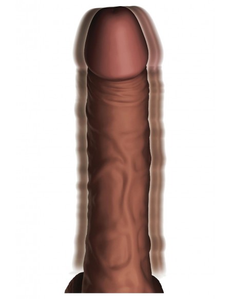 KING COCK PLUS 7.5 INCH THRUSTING COCK WITH BALLS BROWN
