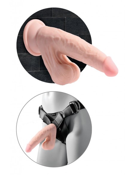 KING COCK PLUS 6 INCH TRIPLE DENSITY COCK WITH SWINGING BALLS LIGHT