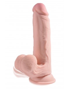 KING COCK PLUS 9 INCH TRIPLE DENSITY COCK WITH SWINGING BALLS LIGHT