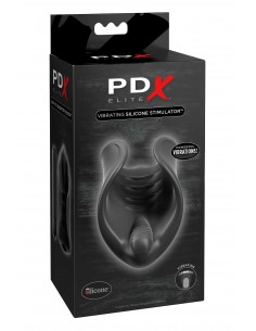 PDX ELITE VIBRATING SILICONE STIMULATOR BLACK 2