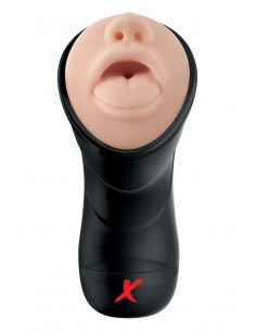 PDX ELITE DEEP THROAT VIBRATING STROKER LIGHT