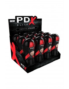 PDX ELITE PIPEDREAM EXTREME ELITE VIBRATING STROKER DISPLAY - 12 PCS LIGHT 2