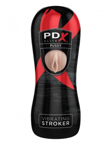 PDX ELITE VIBRATING PUSSY STROKER LIGHT