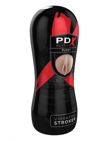 PDX ELITE VIBRATING PUSSY STROKER LIGHT