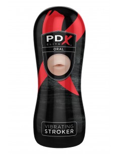 PDX ELITE VIBRATING ORAL STROKER LIGHT