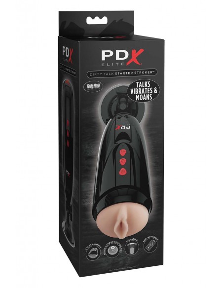 PDX ELITE DIRTY TALK STARTER STROKER LIGHT