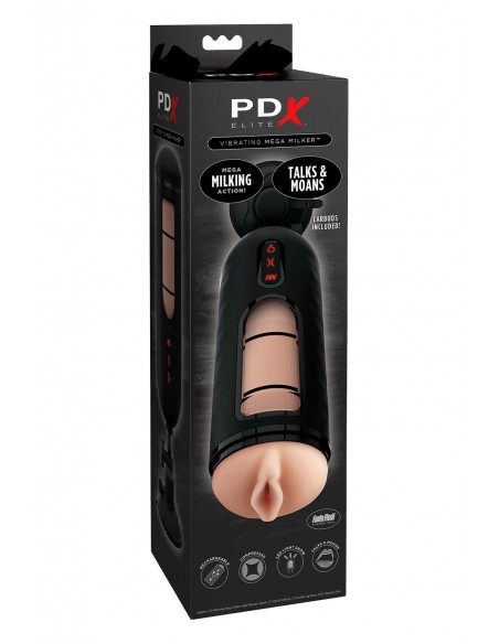 PDX ELITE VIBRATING MEGA MILKER LIGHT