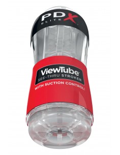 PDX ELITE VIEWTUBE SEE-THRU STROKER RED 2