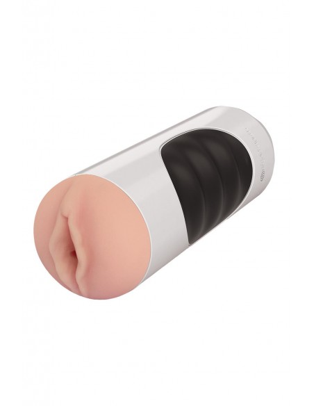 PDX EXTREME MEGA GRIP VIBRATING STROKER PUSSY WHITE