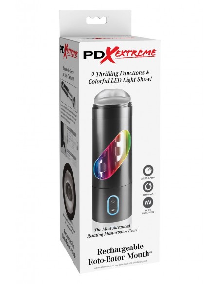 PDX EXTREME RECHARGEABLE ROTO-BATOR MOUTH BLACK