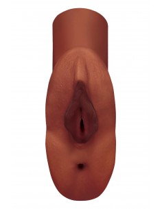 PDX PLUS PERFECT PUSSY DOUBLE STROKER BROWN