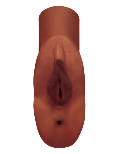 PDX PLUS PERFECT PUSSY DOUBLE STROKER BROWN