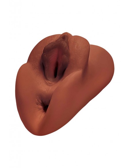 PDX PLUS PERFECT PUSSY DOUBLE STROKER BROWN