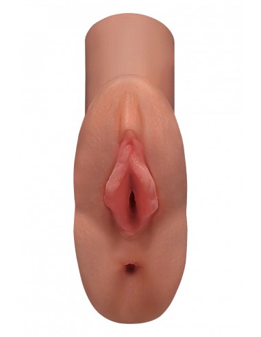PDX PLUS PERFECT PUSSY DOUBLE STROKER TAN
