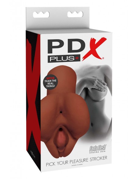 PDX PLUS PICK YOUR PLEASURE STROKER BROWN