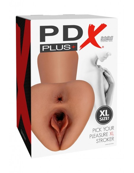 PDX PLUS PICK YOUR PLEASURE STROKER XL BROWN