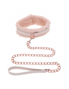 PEACHES â€˜N CREAME FUR COLLAR & LEASH