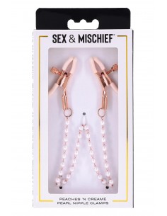 PEACHES â€˜N CREAME PEARL NIPPLE CLAMPS 2