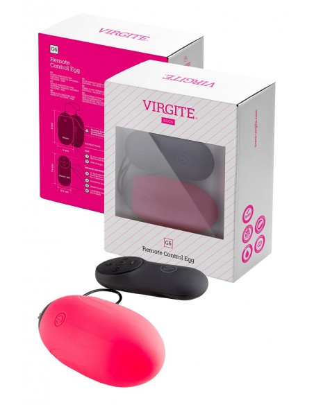 VIRGITE G6 RECHARGEABLE EGG AND REMOTE G6 PINK
