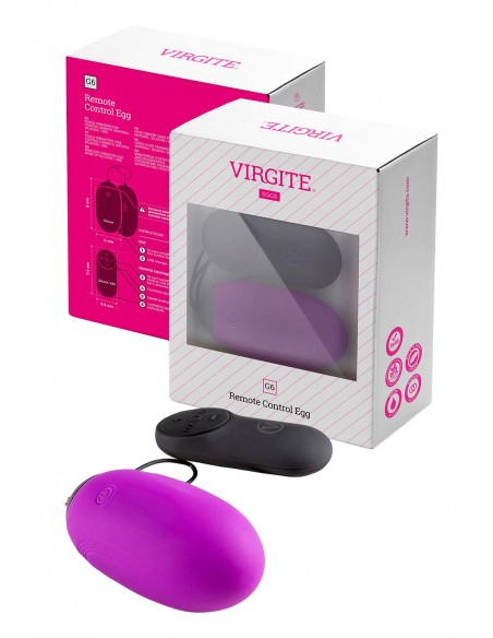 VIRGITE G6 RECHARGEABLE EGG AND REMOTE G6 PURPLE