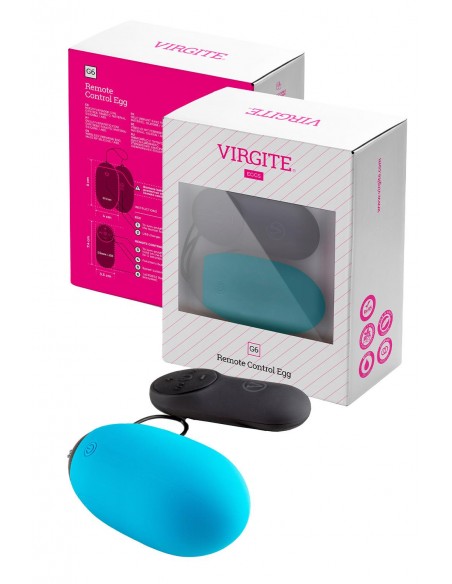 VIRGITE G6 RECHARGEABLE EGG AND REMOTE G6 BLUE
