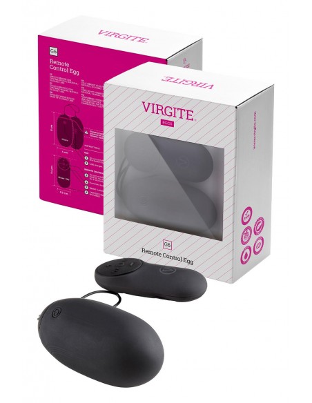 VIRGITE G6 RECHARGEABLE EGG AND REMOTE G6 BLACK