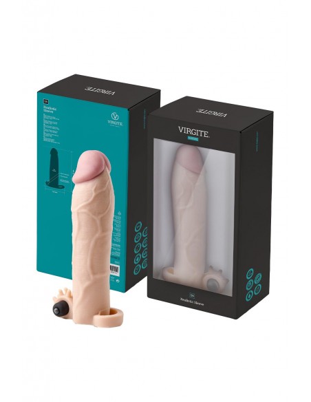 VIRGITE S6 REALISTIC VIBRATING PENIS SLEEVE S6 21 CM FLESH