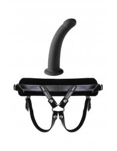 VIRGITE  UNIVERSAL HARNESS WITH BLACK DILDO SIZE M BLACK