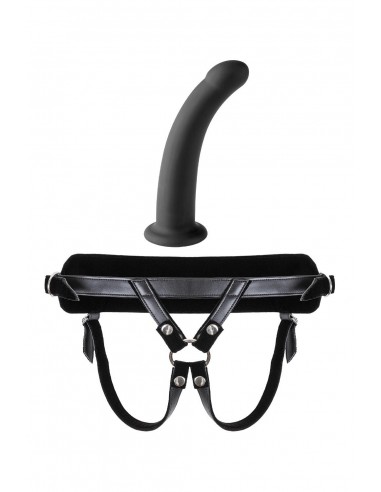 VIRGITE  UNIVERSAL HARNESS WITH BLACK DILDO SIZE M BLACK