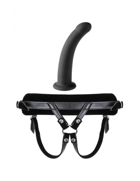 VIRGITE  UNIVERSAL HARNESS WITH BLACK DILDO SIZE M BLACK