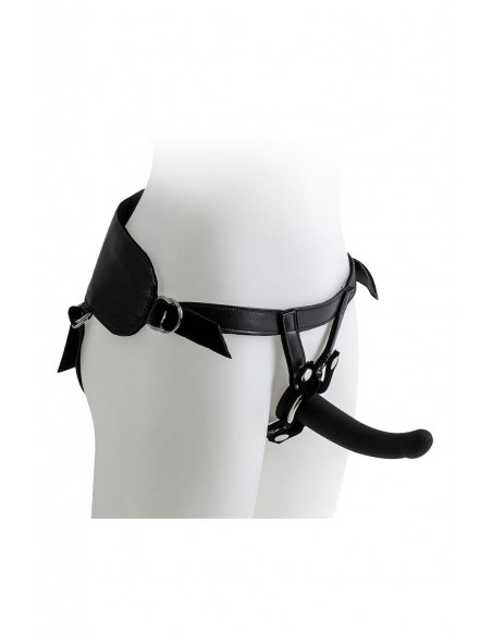 VIRGITE  UNIVERSAL HARNESS WITH BLACK DILDO SIZE M BLACK